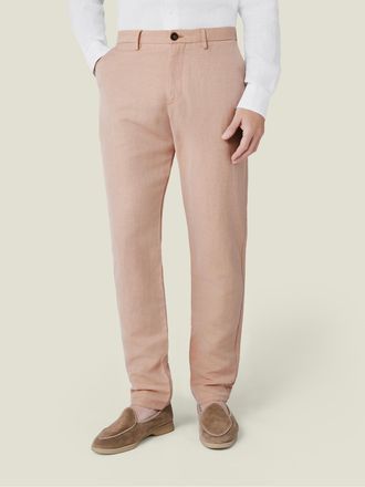 Luca Faloni Salmon Linen-Cotton Trousers
