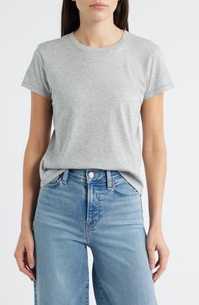 Frame Denim The Supima Cotton Baby Tee in Heather Grey at Nordstrom, Size X-Small