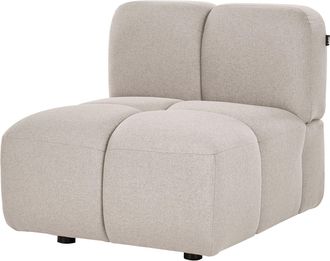 Beliani Poltrona Modulare 1 Modulo Senza Braccioli In Tessuto Beige Maksaberg