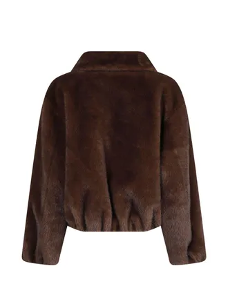 Parosh Faux Fur Coat - Brown