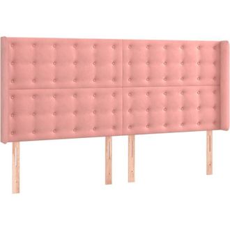 vidaXL Cabecero Con Led De Terciopelo Rosa 163x16x118/128 Cm Vidaxl