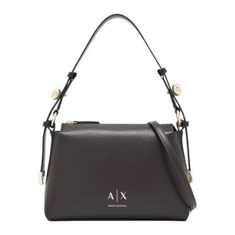 A|X Armani Exchange Bolso de hombro en tejido revestido - Bags - Mujer - Marr&oacute;n - ONE SIZE