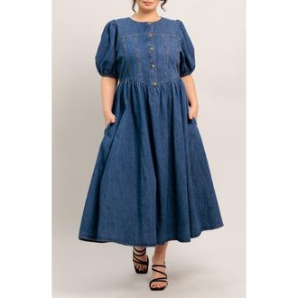 Flying Tomato Denim Midi Dress at Nordstrom Rack, Size 3 X