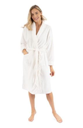 Leveret Womens Fleece Robe in Off White at Nordstrom, Size X-Large