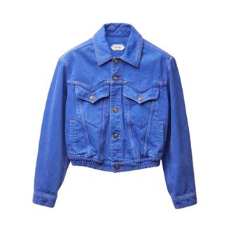 Versace Dames, Blouses & Shirts, Blauw, Maat: S Denim