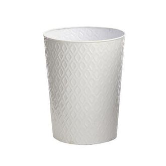 Nearly Natural 10-in Embossed Tin Planter in White at Nordstrom