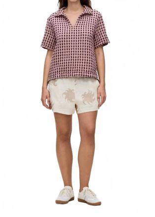 OAS Ferratelle Jaffa Waffle Shirt In Red
