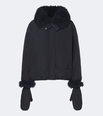 Yves Salomon Wool-trimmed down jacket