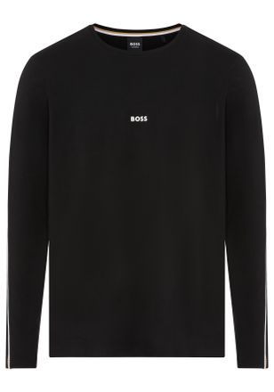HUGO BOSS Longsleeve BOSS Unique, Herren, Gr. XXL, schwarz 001, Jersey, Obermaterial: 95% Baumwolle, 5% Elasthan, regular fit, Rundhals, Shirts Longsleeve, bequ