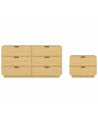 Manhattan Comfort Chrystie 2Pc Dresser & Nightstand Set