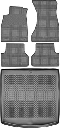 OEM Juego De Alfombrillas De Goma Para Audi A4 B9 Kombi De 2016: Alfombrilla Para Coche + Alfombrilla Para Maletero
