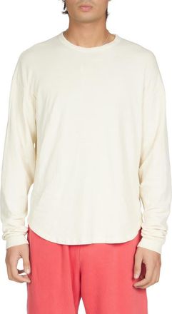 Les Tien Double Jersey Baseball Hem Tee in Ivory at Nordstrom, Size Xx-Large