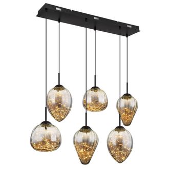 Globo Lighting L&aacute;mpara Colgante - Firefly - Negro - Vidrio - Gran