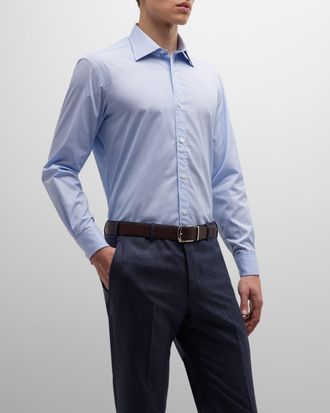 Charvet Mens French Cuff Cotton Dress Shirt