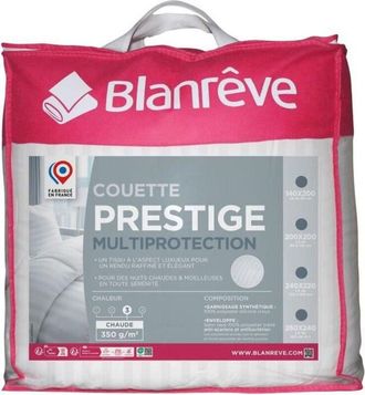 Blanrêve Blanreve - Piumone 220x240 cm prestige Multiprotezione - 100% Poliestere - 2 Persone - Raso rigato