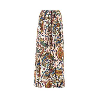 Etro Floral Paisley print crepe pants Woman XS