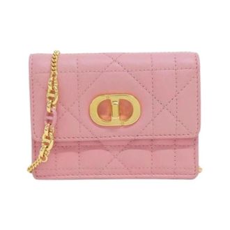 Dior Pre-owned Mini Bags, female, Pink, Size: ONE SIZE Pre-owned Leather Mini Bag