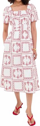 Rails Nanette Midi Dress In Ivory Red Hankerchief