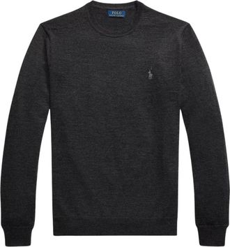 Ralph Lauren Ronde hals Knit - Heren - Ronde hals truien - Grijs - 2XL - Wol - Truien & Vesten