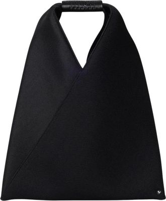 Maison Margiela Tassen, Dames, Zwart, ONE Size, Japanse Tote Bag van Getextureerde Stof