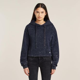 G-Star Overdyed Loose Hoodie - Donkerblauw - Dames