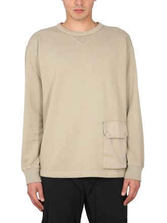 Ten c Beige Crew Neck Sweatshirts