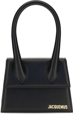 Jacquemus Womens Top-Handle Bag Black Calf Leather Handbags Hand