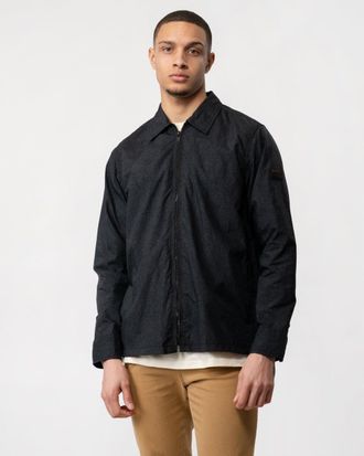 Boss Orange by Hugo Boss Mens Lovvy Overshirt in Black Nylon - Size X-Large