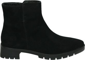Ara Western Su&egrave;de Laars Zwart Rubber Zool - Dames - Enkellaarsjes - Zwart - 38 1/2 EU - Su&egrave;de - Schoenen