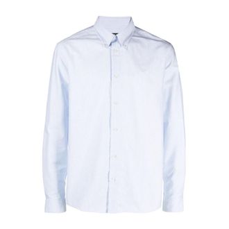 A.P.C. Gestreept katoenen overhemd Greg - Heren - Zakelijke Overhemden - Blauw - L - Katoen - Overhemden