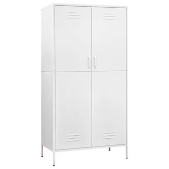 vidaXL Armario De Acero Blanco 90x50x180 Cm Vidaxl