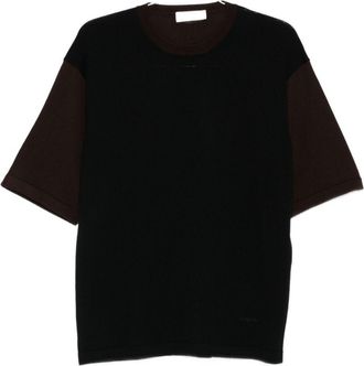 Lanvin Contrasting Panel Cotton T-Shirt