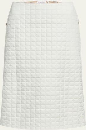 Moncler Quilted Side-Snap Skirt