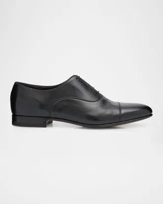 Santoni Men & apos;s Darian Calfskin Leather Oxfords
