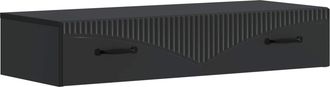 vidaXL Mesa Lateral Montada En La Pared 87,5 X 34,5 X 17 Cm Negro Vidaxl