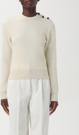 Bottega Veneta Womens Merino Wool Crew Neck Sweater - Ivory - Size Small