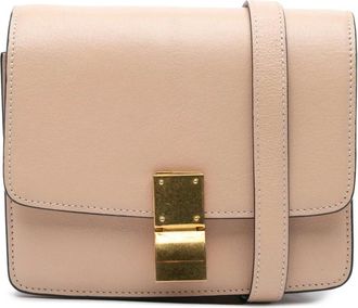 Celine Pre-owned Cross Body Bags, female, Pink, Size: ONE SIZE Pre-owned Mini Luggage Crossbody Calfskin