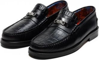 Naked Wolfe Roma Black Croc in Croc Vamp-Snuff Leather at Nordstrom, Size 12