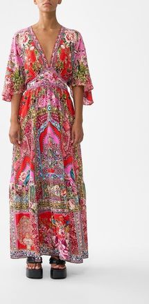 Camilla Waisted Dress With Hem Ruffle in Heirloom Empire at Nordstrom, Size X-Large Au