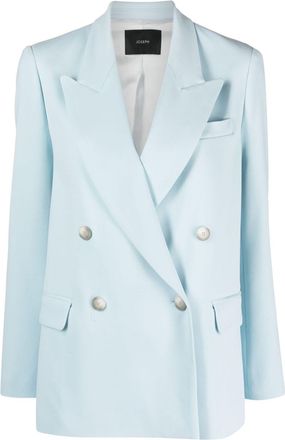 Joseph double-breasted cady blazer - women - Elastane/Viscose/Acetate/Viscose - 38 - Blue
