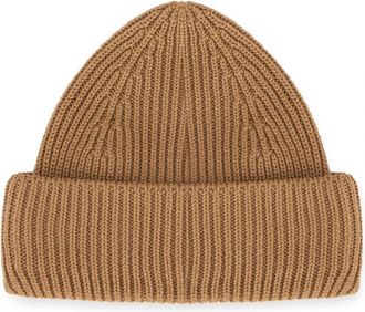 Roberto Collina Chique Gebreide Muts - Heren - Hoeden - Bruin - ONE Size - Wol - Accessoires