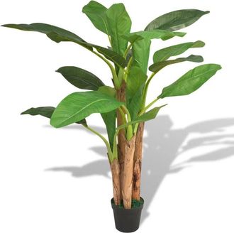 vidaXL Rbol bananero artificial con macetero 175 cm verde Vidaxl