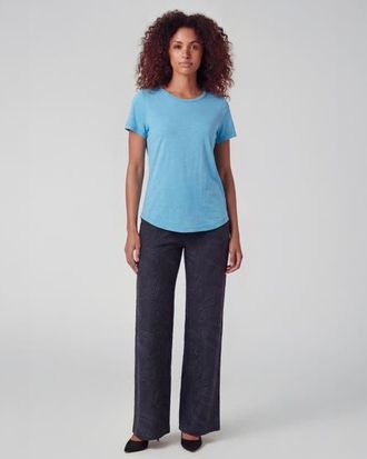 Lords of Harlech Crochet Paisley Womens Wool Wide-leg Pant in Crochet Paisley Caviar at Nordstrom, Size 12