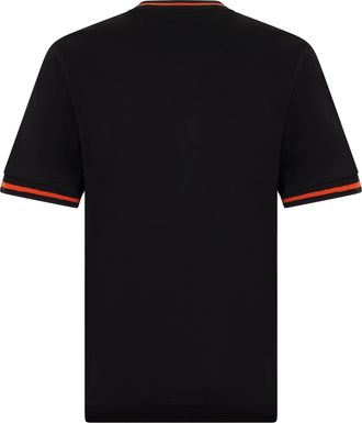HUGO BOSS Mens Short-Sleeved Black Cotton T-Shirt T-Shirts And Polos