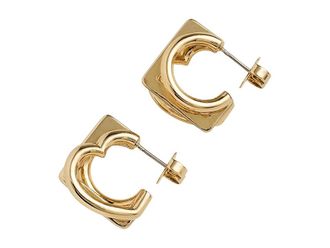 Kate Spade New York Geo Pop Stacked Hoops Womens Earring Gold, Brass