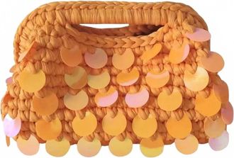 Gemelli The Rivera Sequin Bag In Orange