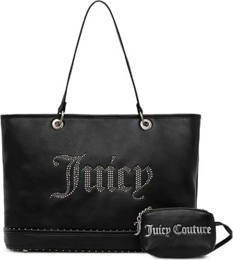 Juicy Couture studded logo tote bag - Zwart