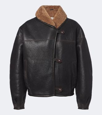 Isabel Marant Chaqueta Charina de piel con borrego