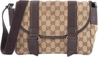 Gucci Pre-owned Cross Body Bags, female, Brown, Size: ONE SIZE Pre-owned Fabric gucci-bags