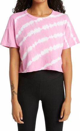 YEAR OF OURS Cropped Tie Dye Tee In Pink